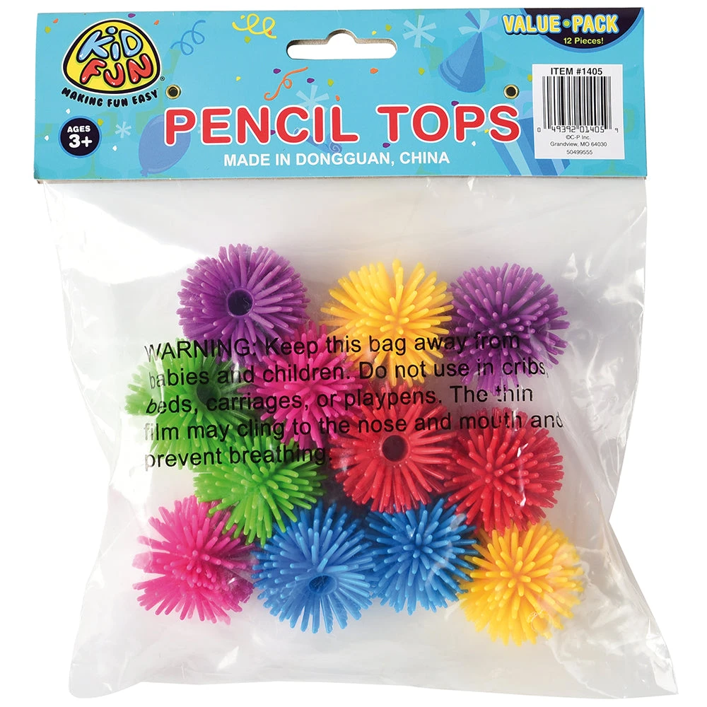 Hedge Ball Pencil Kids Stationery Tops (One Dozen) Hedge Ball Pencil Kids Stationery Tops (One Dozen) -Carnivals Source Toys 1405 405