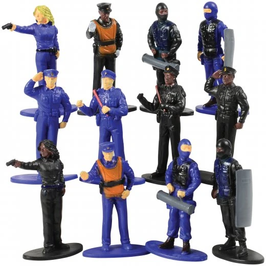Police Figures Toy Set (1 Dozen) Police Figures Toy Set (1 Dozen) -Carnivals Source Toys 2454 002