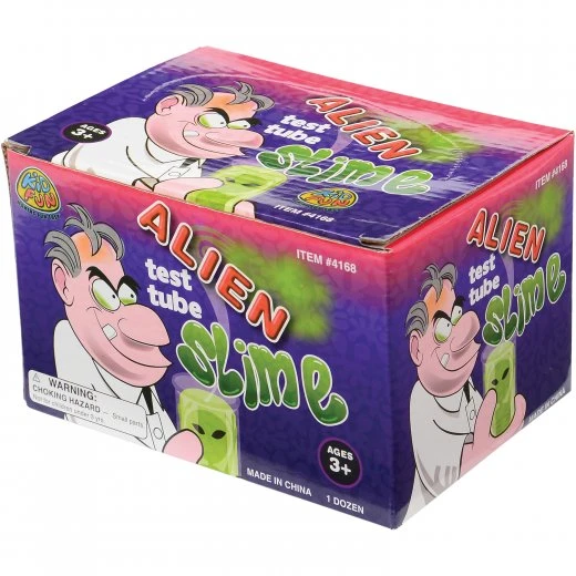 Alien Test Tube Slime Toy (1 Dozen) Alien Test Tube Slime Toy (1 Dozen) -Carnivals Source Toys 4168 001