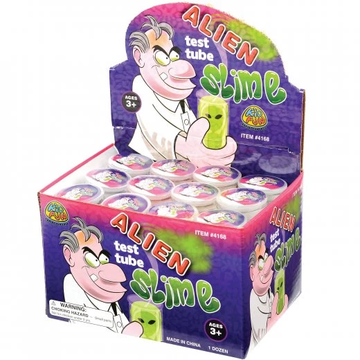 Alien Test Tube Slime Toy (1 Dozen) Alien Test Tube Slime Toy (1 Dozen) -Carnivals Source Toys 4168 002