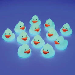Glow In The Dark Mini Ducks Toy (1 Dozen) -Carnivals Source Toys 4283 011