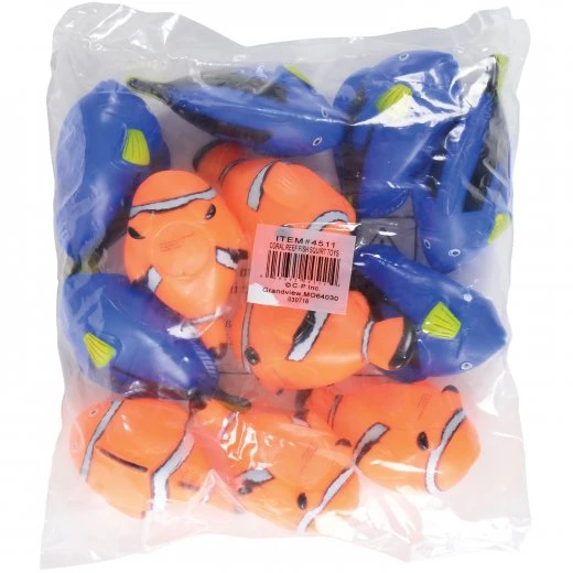 Coral Reef Fish Squirt Toys (pack of 12) Coral Reef Fish Squirt Toys (pack Of 12) -Carnivals Source Toys 4511 001