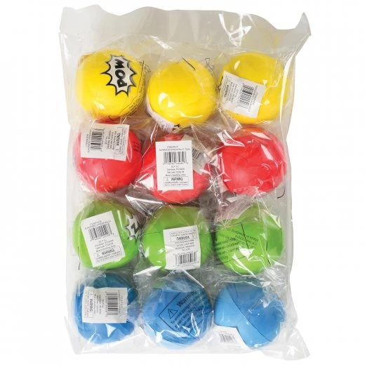 Superhero Stress Toy Balls (pack of 12) Superhero Stress Toy Balls (pack Of 12) -Carnivals Source Toys 4518 001