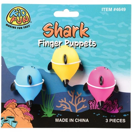 Shark Baby Finger Puppets Toy (Pack of 3) Shark Baby Finger Puppets Toy (Pack Of 3) -Carnivals Source Toys 4649 004
