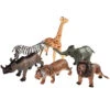 Colossal Wild Animals Toy 6 Per Pkg -Carnivals Source Toys 4687 012