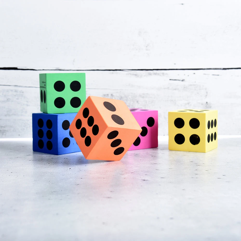 Foam Dice - 2.5 Inch Toy (one dozen) Foam Dice - 2.5 Inch Toy (one Dozen) -Carnivals Source Toys 7202 001