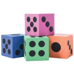 Foam Dice - 2.5 Inch Toy (one Dozen) 4 Foam Dice - 2.5 Inch Toy (one Dozen) -Carnivals Source Toys 7202 007