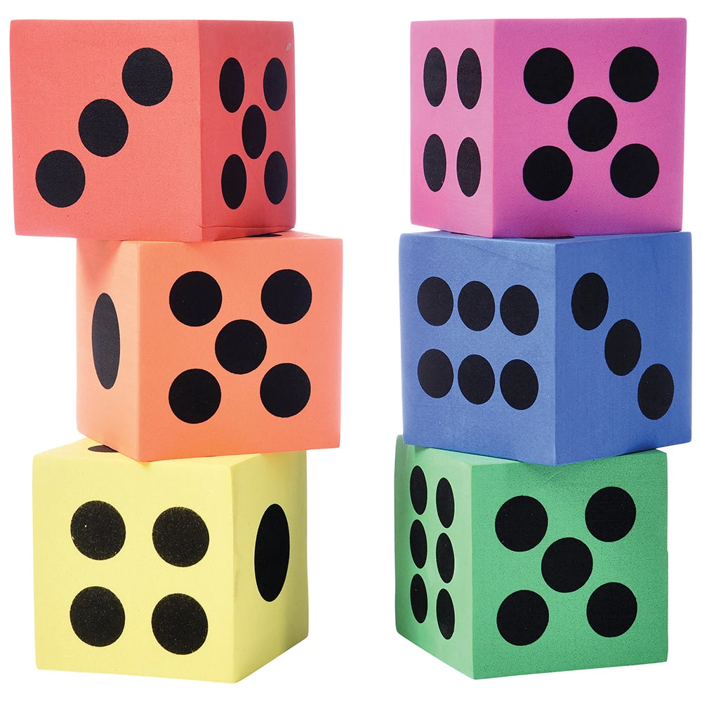 Foam Dice - 2.5 Inch Toy (one dozen) Foam Dice - 2.5 Inch Toy (one Dozen) -Carnivals Source Toys 7202 008