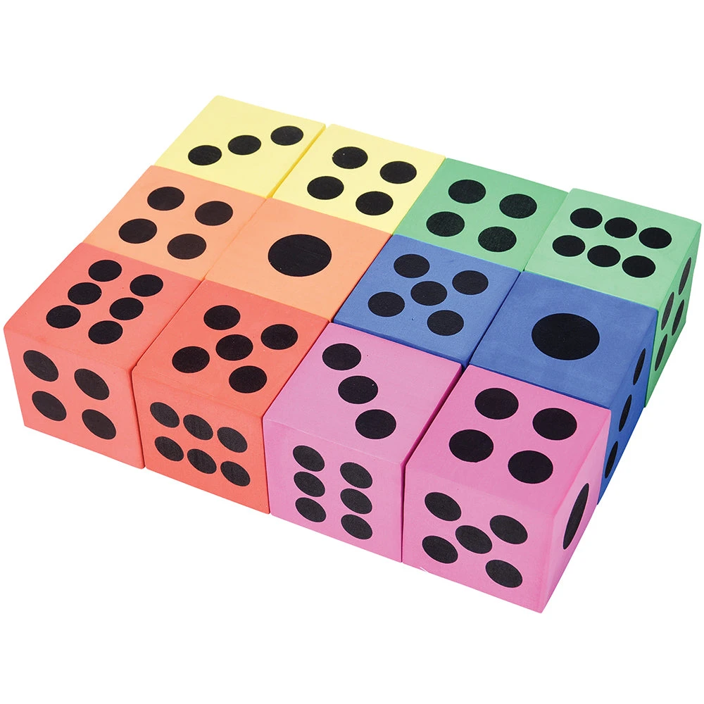 Foam Dice - 2.5 Inch Toy (one dozen) Foam Dice - 2.5 Inch Toy (one Dozen) -Carnivals Source Toys 7202 009
