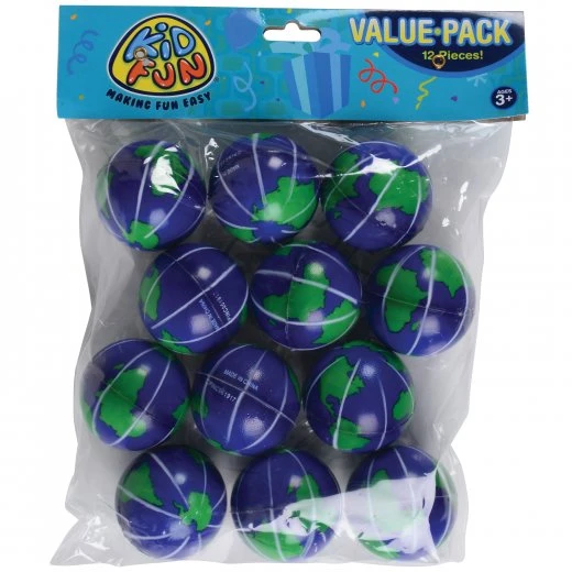 World Foam Squeeze Balls Toy (One Dozen) World Foam Squeeze Balls Toy (One Dozen) -Carnivals Source Toys 7230 002