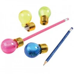 Light Bulb Pencil Kids Stationery Sharpeners (1 Dozen)