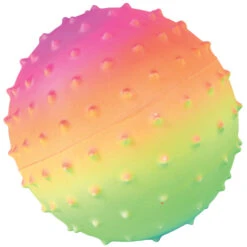 Rainbow Knobby Balls Toy - 5 Inch (1 Dozen)