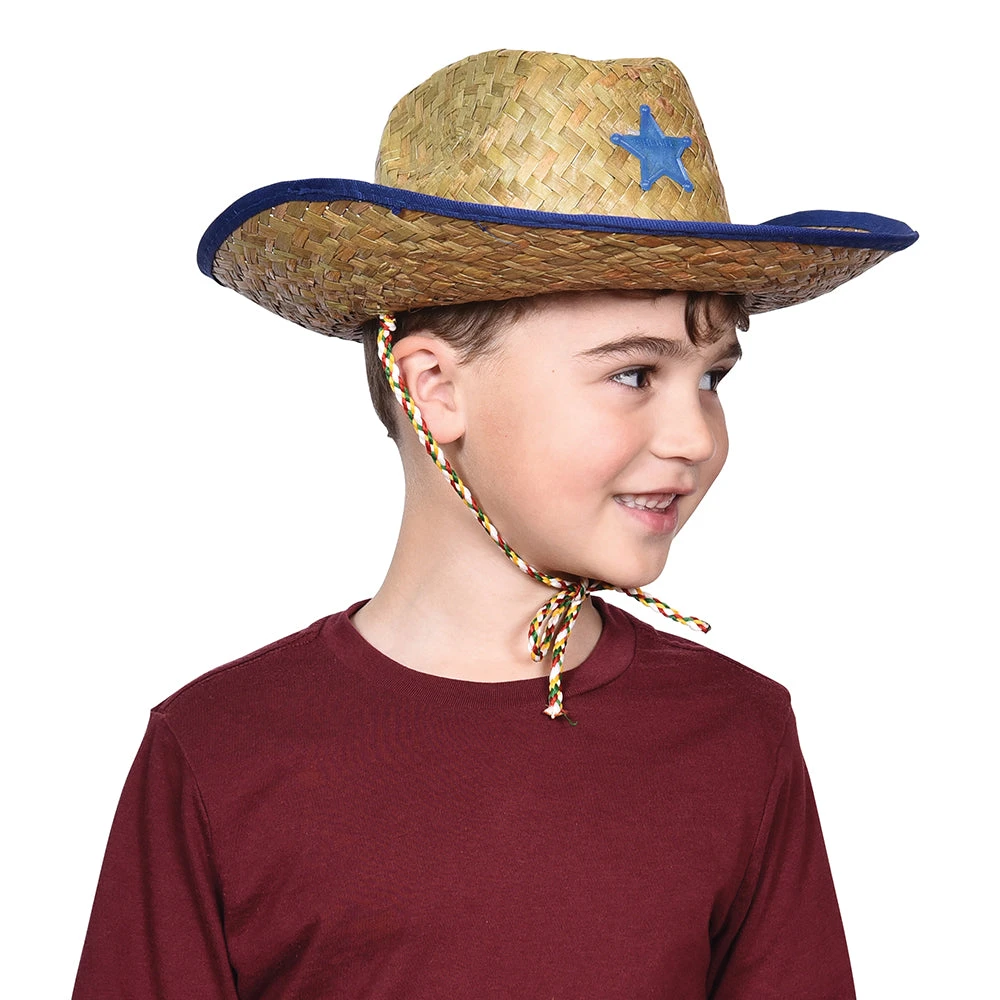 Child Costume Cowboy Hat, Assorted Red or Blue Child Costume Cowboy Hat, Assorted Red Or Blue -Carnivals Source Toys h100 105