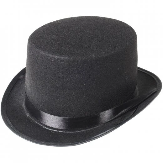 Felt Black Costume Top Hat Felt Black Costume Top Hat -Carnivals Source Toys h236 001