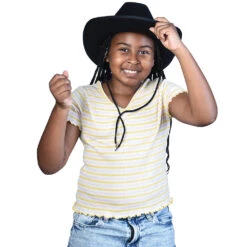 Costume Cowboy Hat - Black -Carnivals Source Toys h244 210