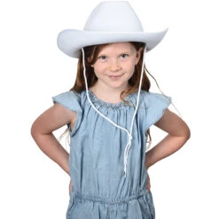 Costume Cowboy Hat - White -Carnivals Source Toys h374 319