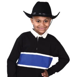 Black Foam Felt Cowboy Costume Hat -Carnivals Source Toys h384 003