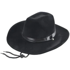 Black Foam Felt Cowboy Costume Hat