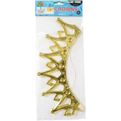 Miniature Metallic Party Crowns With Elastic Chin Strap Party Favor (1 Dozen) -Carnivals Source Toys h439 503