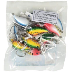Fishing Lure Keychains Novelty (One Dozen) 8 Fishing Lure Keychains Novelty (One Dozen) -Carnivals Source Toys kc226 305