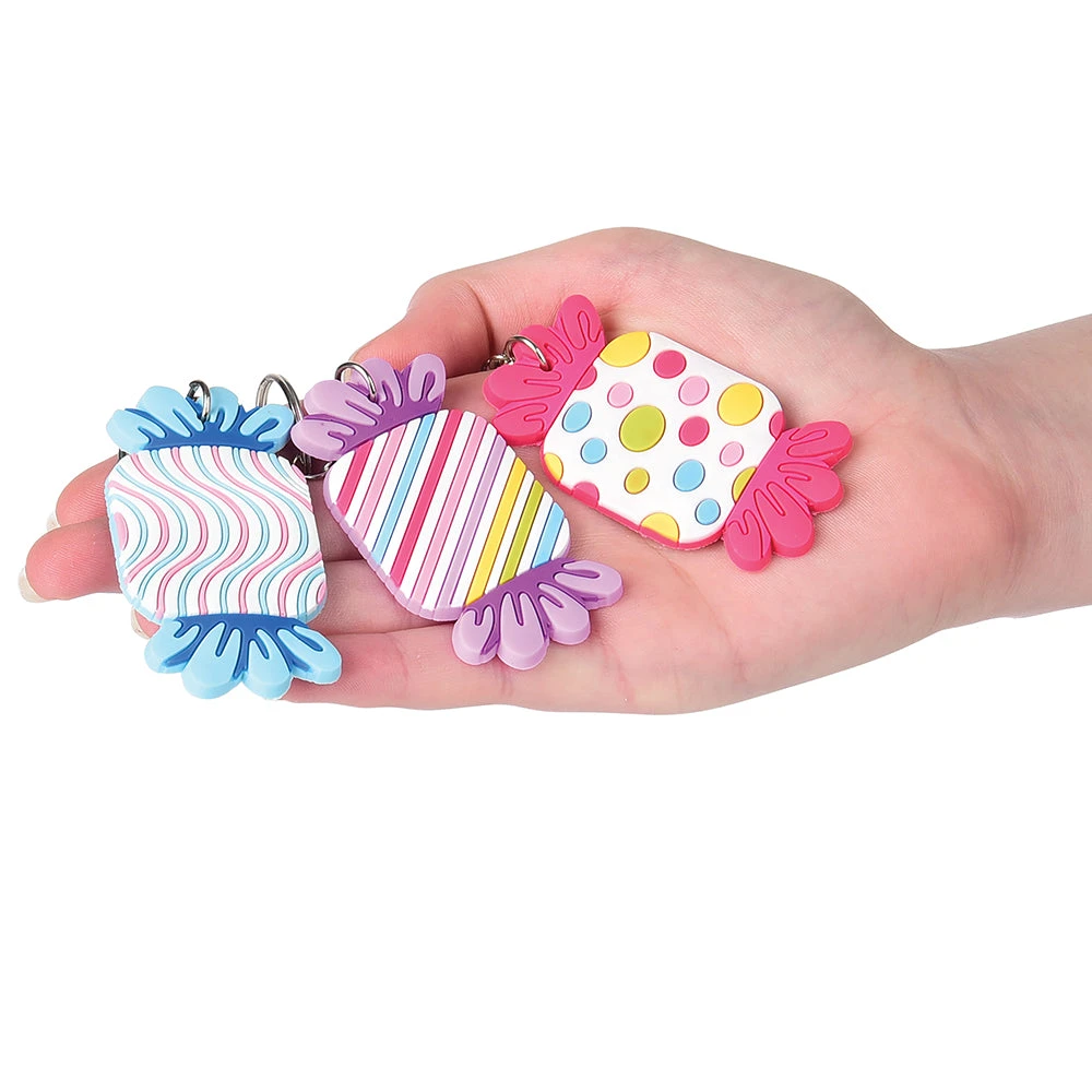 Candy Rubber Keychains Novelty (pack of 12) Candy Rubber Keychains Novelty (pack Of 12) -Carnivals Source Toys kc406 305