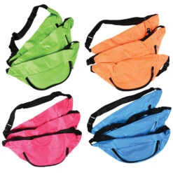 Neon Fanny Packs Party Supplies (1 Dozen) 3 Neon Fanny Packs Party Supplies (1 Dozen) -Carnivals Source Toys mx481 010