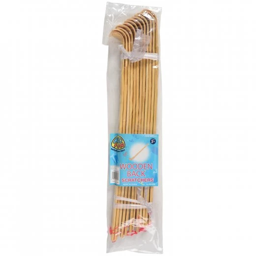 Wooden Back Scratchers Novelty (pack of 12) Wooden Back Scratchers Novelty (pack Of 12) -Carnivals Source Toys