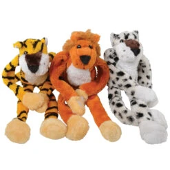 Wild Animals With Velcro Hands Plush Toy (one Dozen)