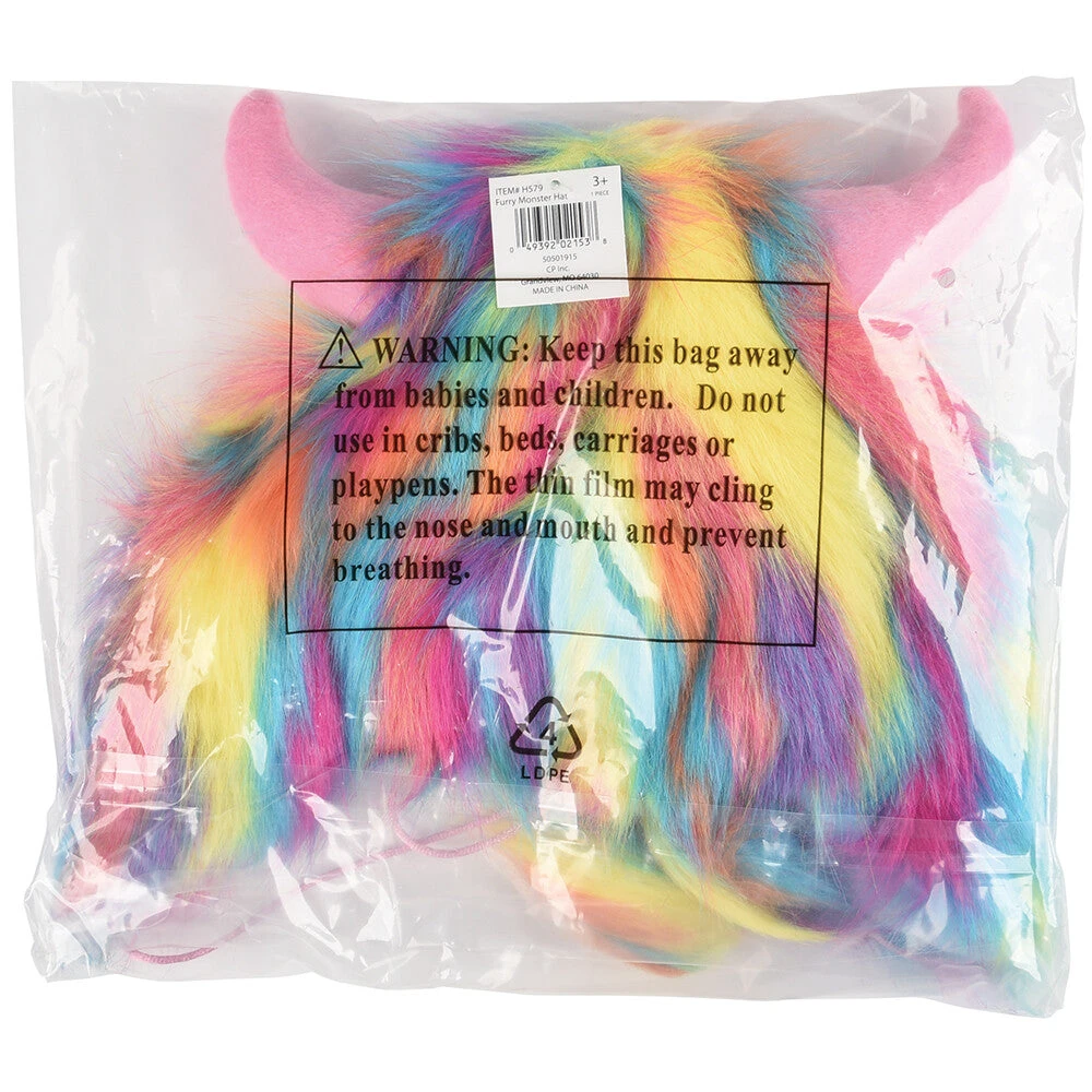 Furry Monster Hat (1 per Package) Furry Monster Hat (1 Per Package) -Carnivals Source Toys tmp images catalog products h 5 h579 002