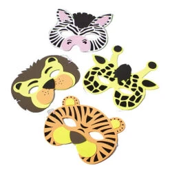 Wild Animal Costume Masks (One Dozen)