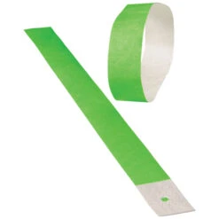 Adhesive Event Bands Neon Green Party Accessory (pack Of 100)