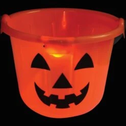 Halloween Light Up Pumpkin Pail Decoration