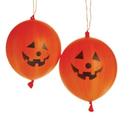 Halloween Jack O Lantern Rubber Punch Balls Toy (one Dozen)
