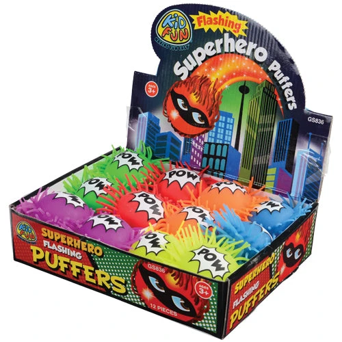 Flashing Superhero Novelty Puffers (1 dozen) Flashing Superhero Novelty Puffers (1 Dozen) -Carnivals Source Toys us toy tmp images catalog products g s gs83626