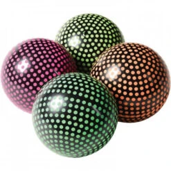 5 Inch Neon Polka Dot Balls (1 Dozen)