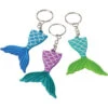 Mermaid Tail Rubber Keychains Party Favor (1 Dozen)