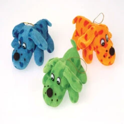 Plush Polka Dot Lay Down Dogs (1 Dozen)