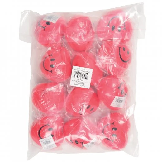 Foam Smile Face Hearts (One Dozen) Foam Smile Face Hearts (One Dozen) -Carnivals Source Toys v109 001